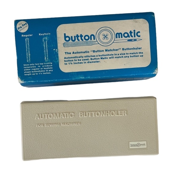 Button Matic BHA-L Low Shank Automatic Button Matcher Buttonholer ZigZag Machine - Picture 3 of 4